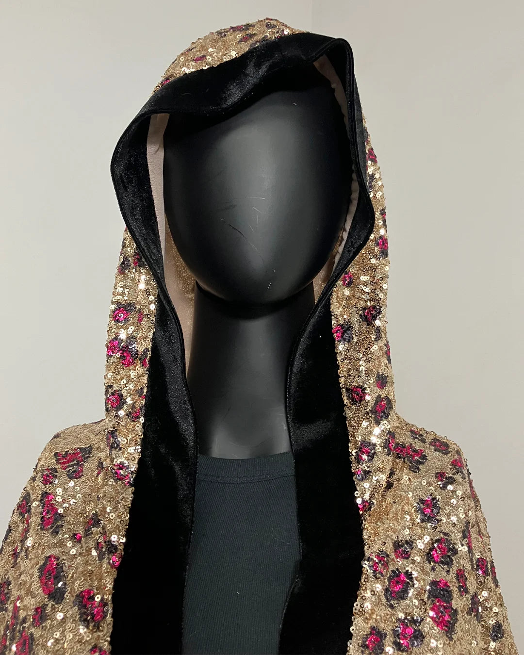 *One Of A Kind / Prototype* Strawberry Leopard Sequin Kimono Robe - SMALL/MEDIUM