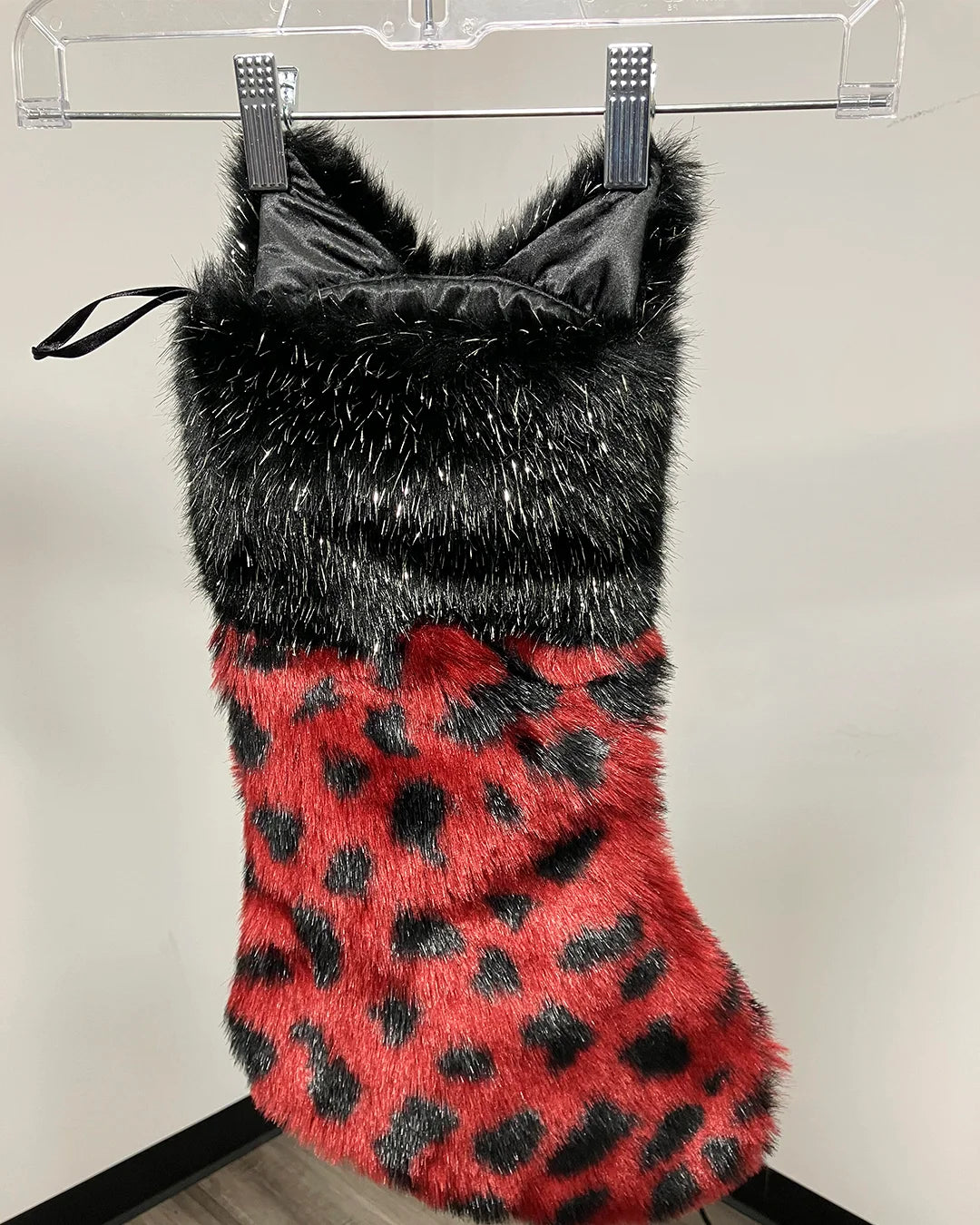 *Last Stock* Faux Fur Christmas Stocking | Wild Cat