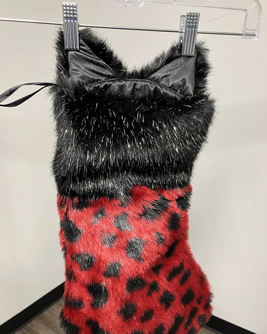 *Last Stock* Faux Fur Christmas Stocking | Wild Cat