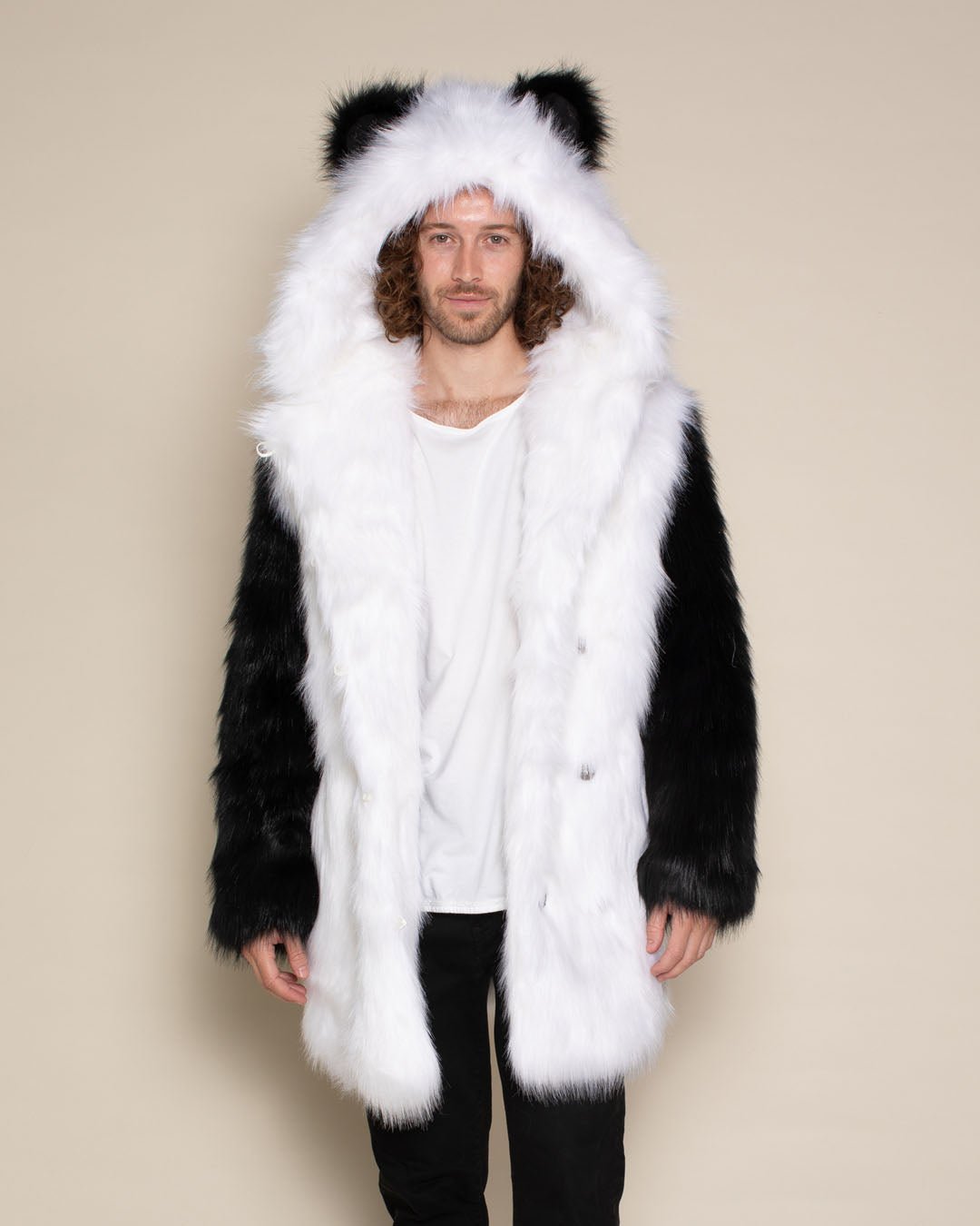 Panda Bear Classic Faux Fur Coat Men s SpiritHoods