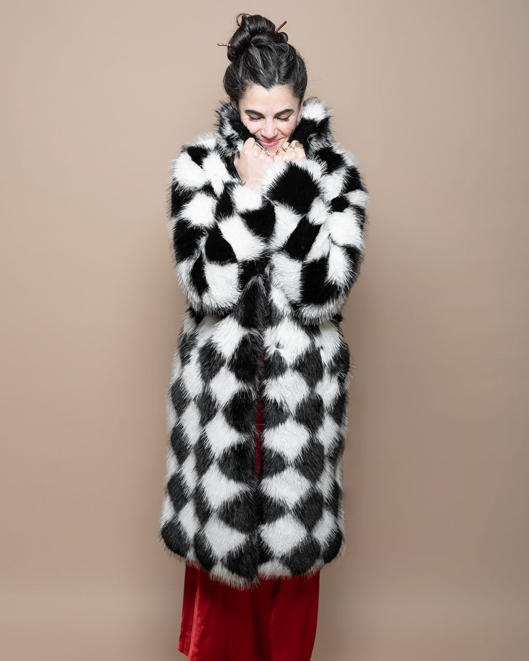 Ace of Diamonds Collector Edition Faux Fur Calf Length Coat | Women's