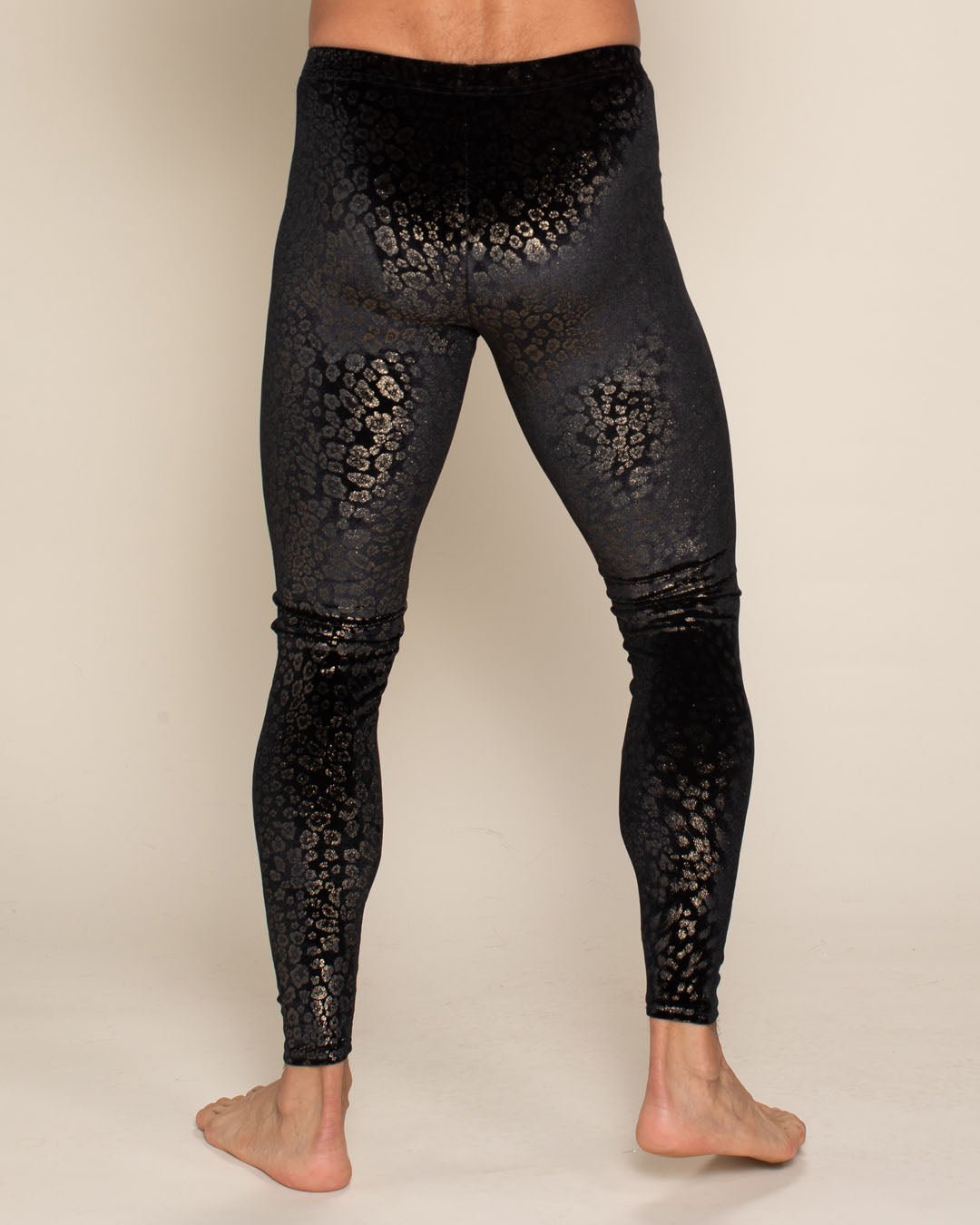 SpiritHoods-Designer-Black-Metallic-Animal-Print-Spandex-Leggings-Festival-Fashion-Shiny-Cheetah-Print-Men's-Leggings-Unisex