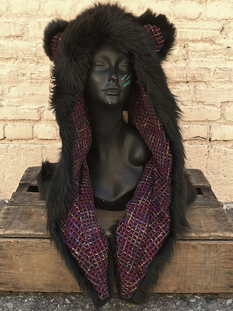 Limited Edition Black Bear Shawl SpiritHood 