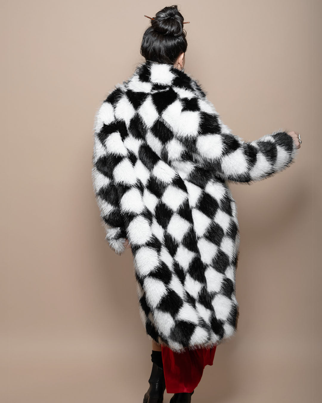 Ace of Diamonds Collector Edition Faux Fur Calf Length Coat | Women's