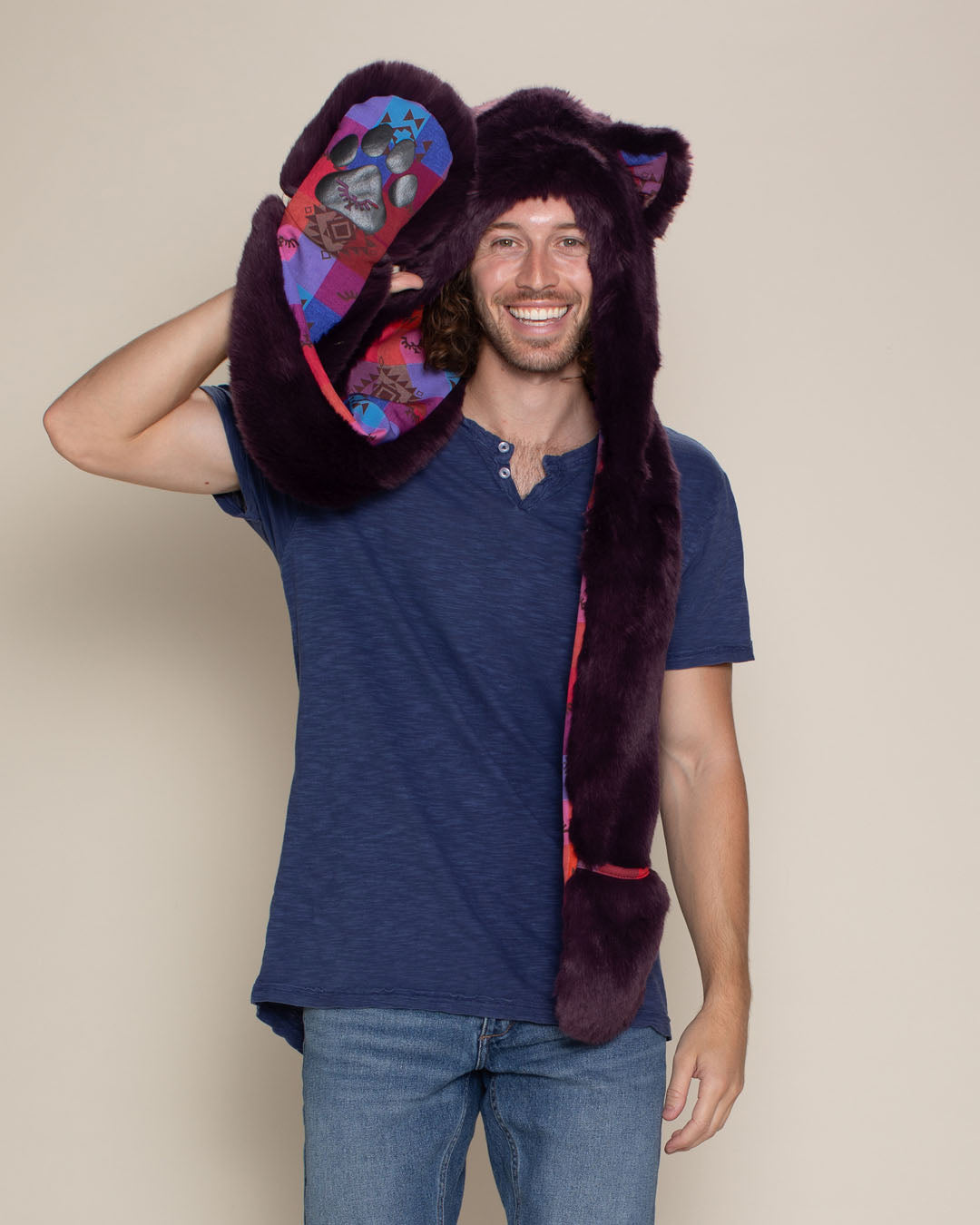 Tartan Kitty Luxe Collector Edition Faux Fur Hood | Men&#39;s