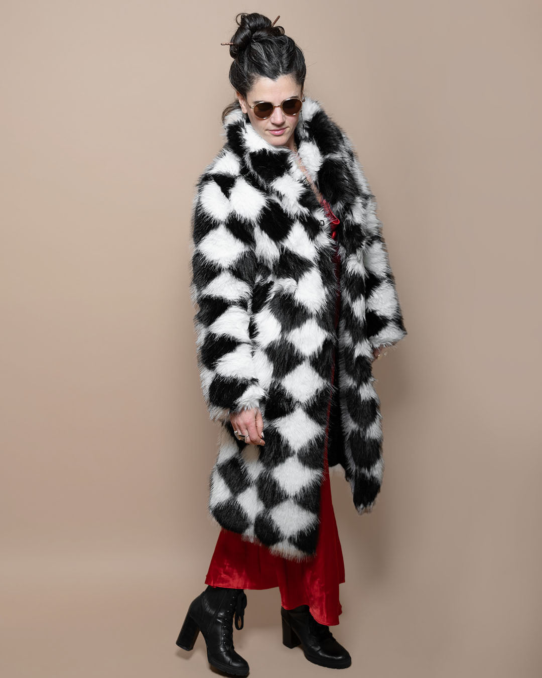Ace of Diamonds Collector Edition Faux Fur Calf Length Coat | Women's