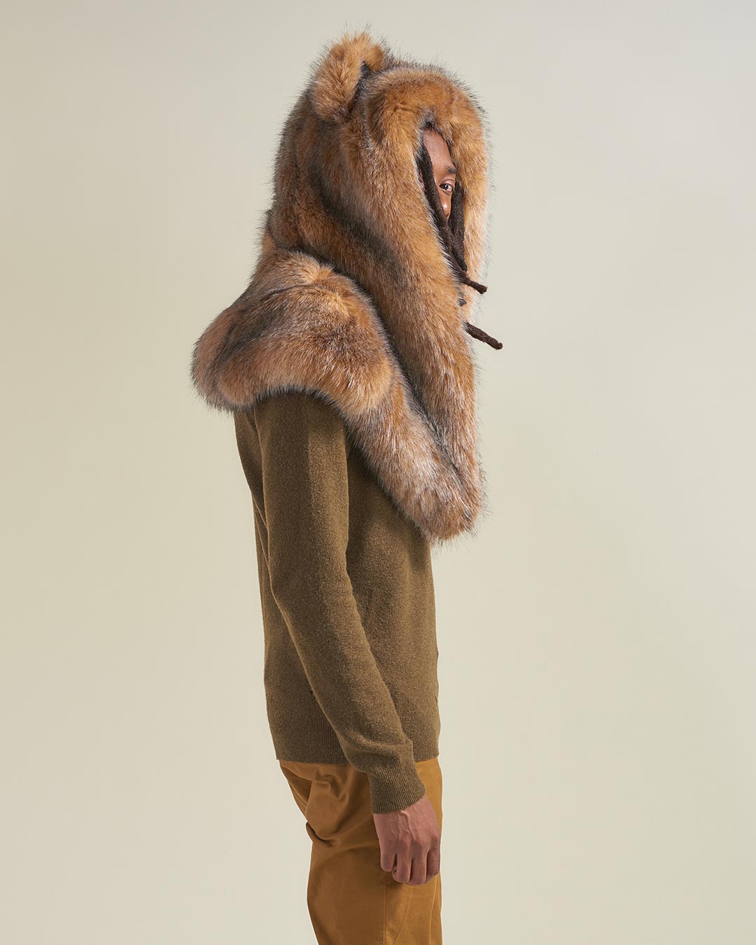 Coyote Luxe Collector Edition Faux Fur Shawl | Men's - SpiritHoods
