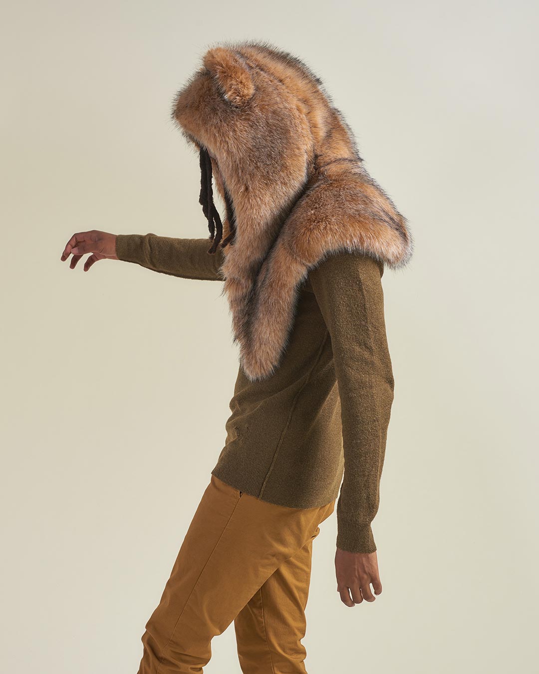 Coyote Luxe Collector Edition Faux Fur Shawl | Men's - SpiritHoods
