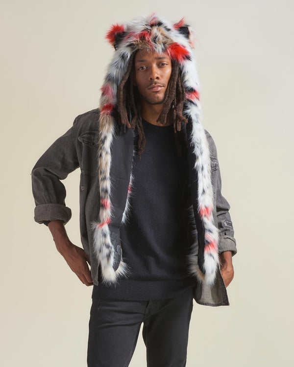 Strawberry Leopard Collector Edition Faux Fur Hood for Men - Bold