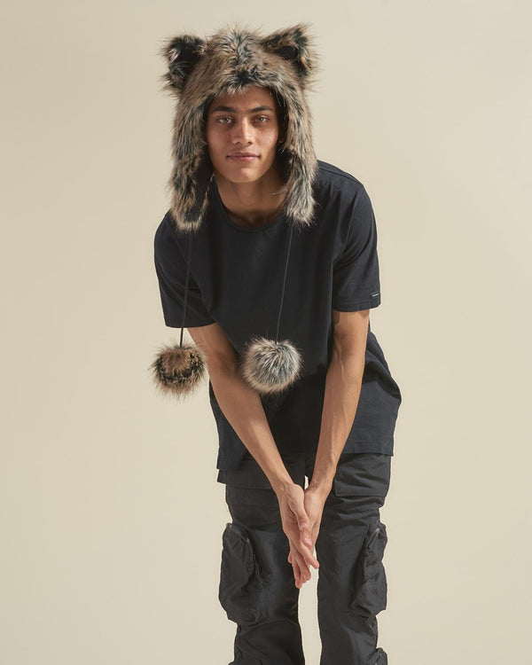 Dire Wolf Faux Fur Half Hood | Men display picture 2