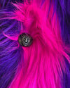 Custom SpiritHoods Button on Wonder Cat Limited Edition Faux Fur Hood