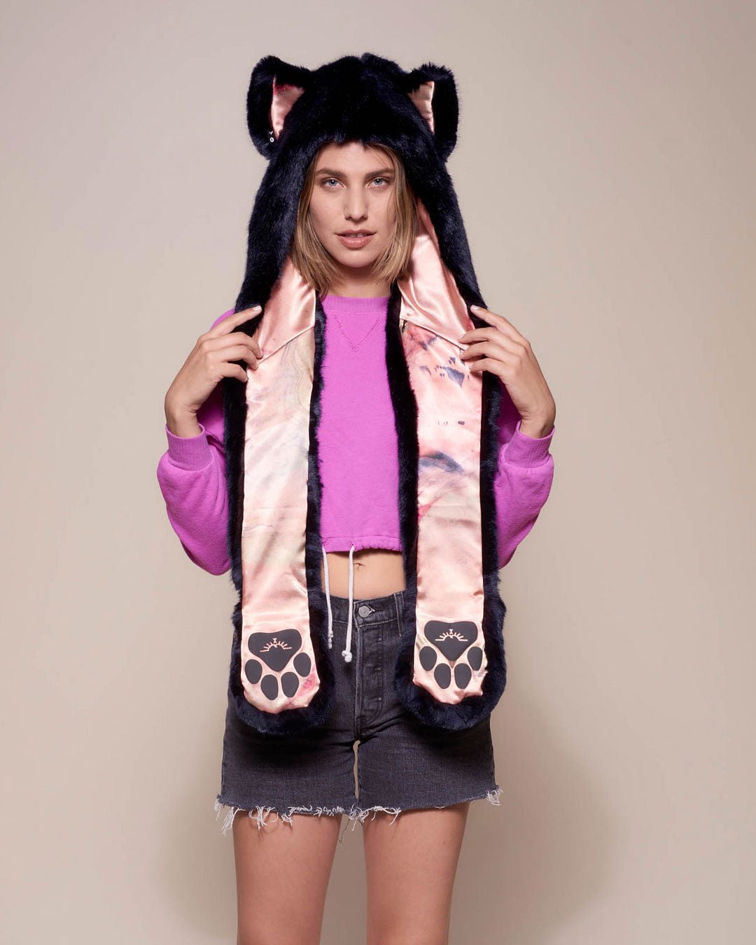 Exterior and Interior View of Indigo Wolf Luxe Collector Edition SpiritHood 