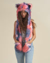 Peach Sorbet Kitten Faux Fur Hood | Women's