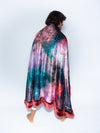 Faux Fur Dragon Wolf Galaxy Throw on Male Model