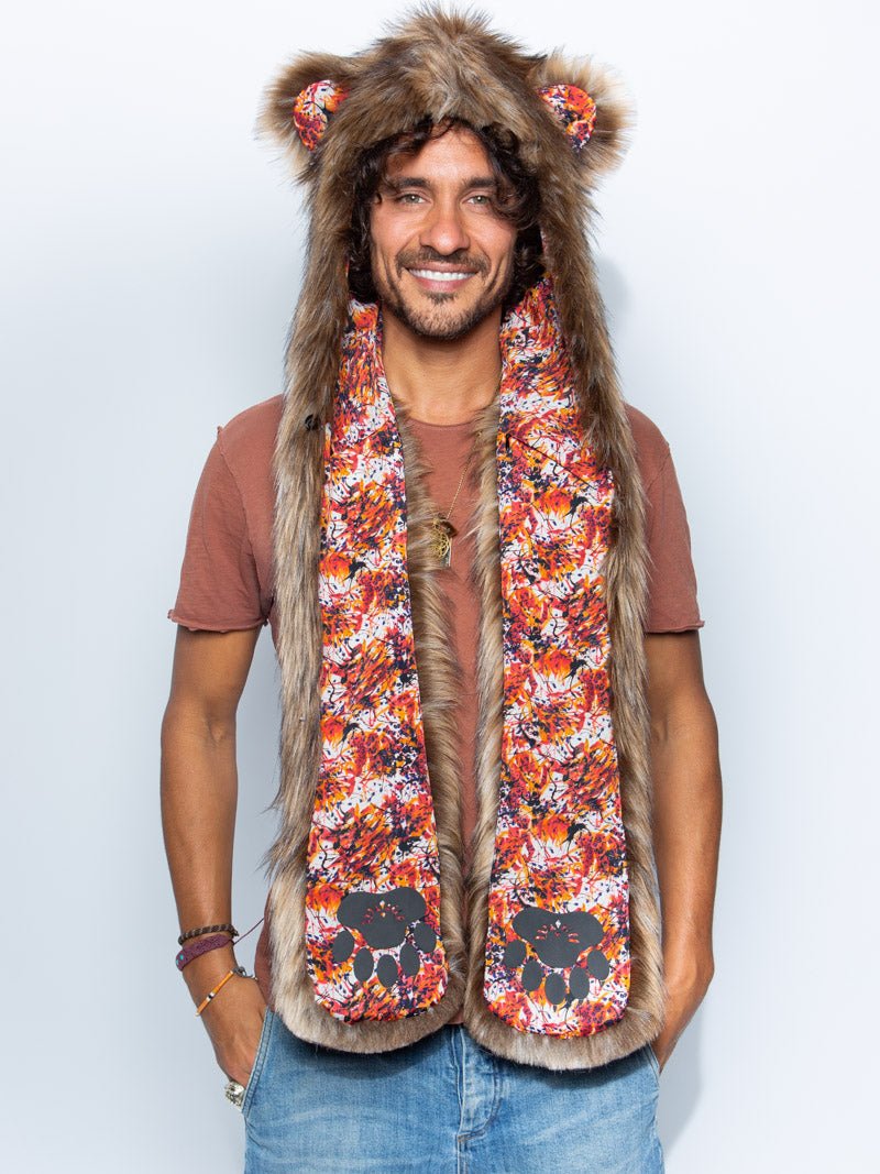 Man wearing faux fur Koyo Bear Collector Edition SpiritHood