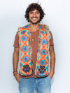 Man wearing faux fur Desert Sunrise Fox CE SpiritHood, front view 3