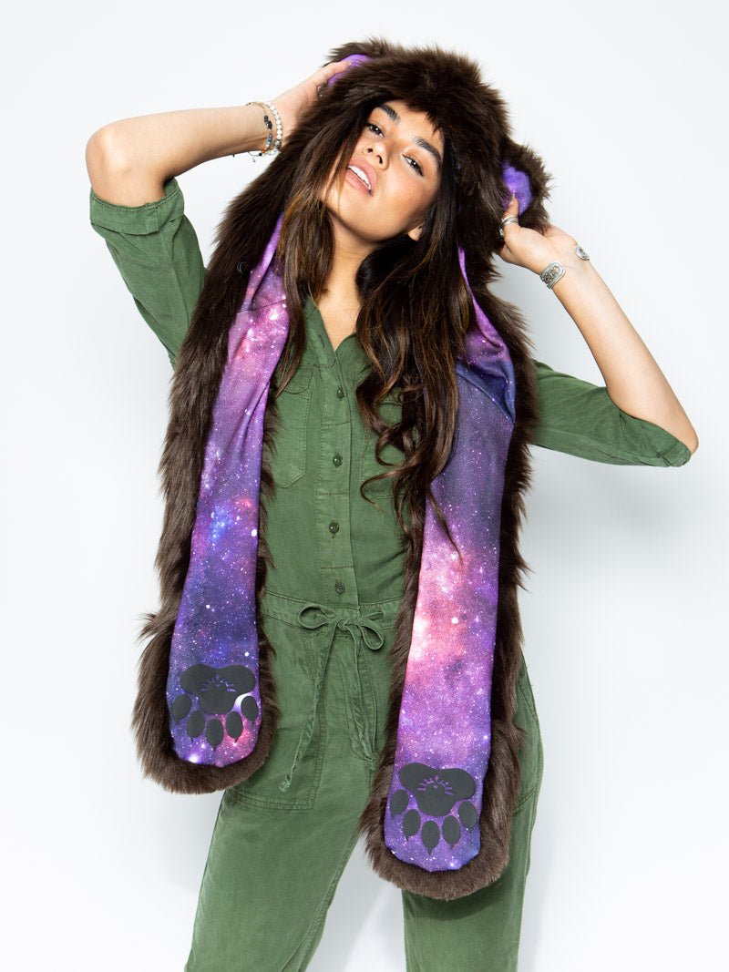 Limited Edition Brown Bear Galaxy SpiritHood on Female Model