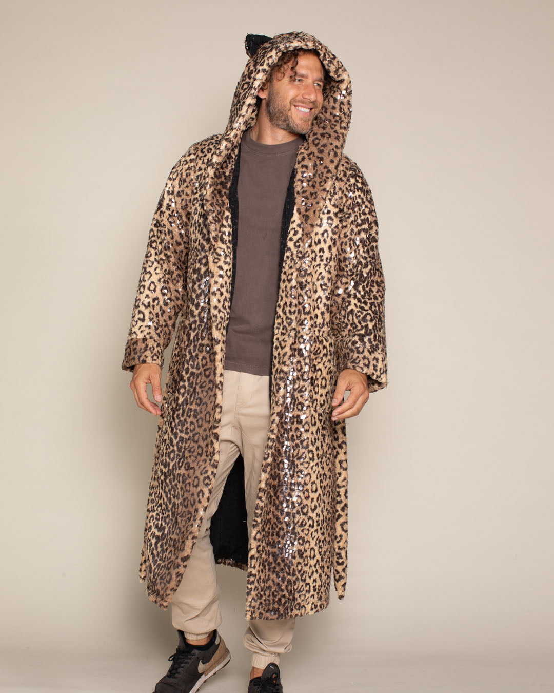 Sri Lankan Leopard Classic Collector Edition Faux Fur Style Robe | Men's