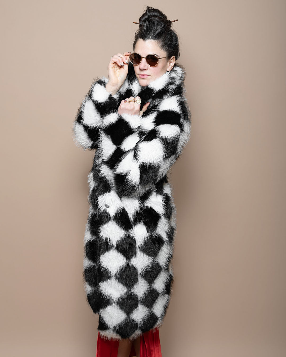 Ace of Diamonds Collector Edition Faux Fur Calf Length Coat | Women's