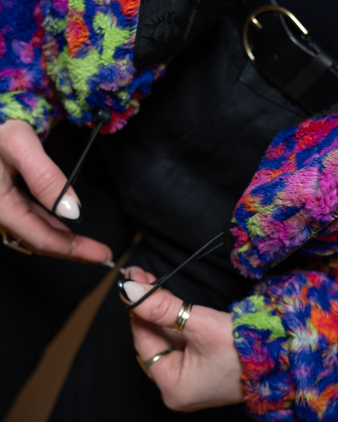 Neon Disco Kitty Classic ULTRA SOFT Faux Fur Puffer Jacket | Women's