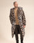 Arabian Leopard Classic Collector Edition Faux Fur Wrap Calf Length Coat | Men's