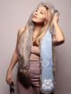 Woman wearing Faux Fur Collector Arctic Wolf SpiritHood, front view 2