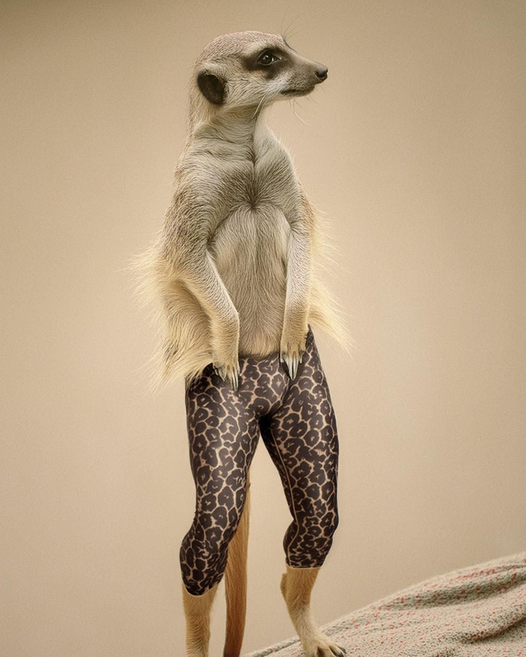 Men's Metallic Leggings | Metallic Bronze Leopard
