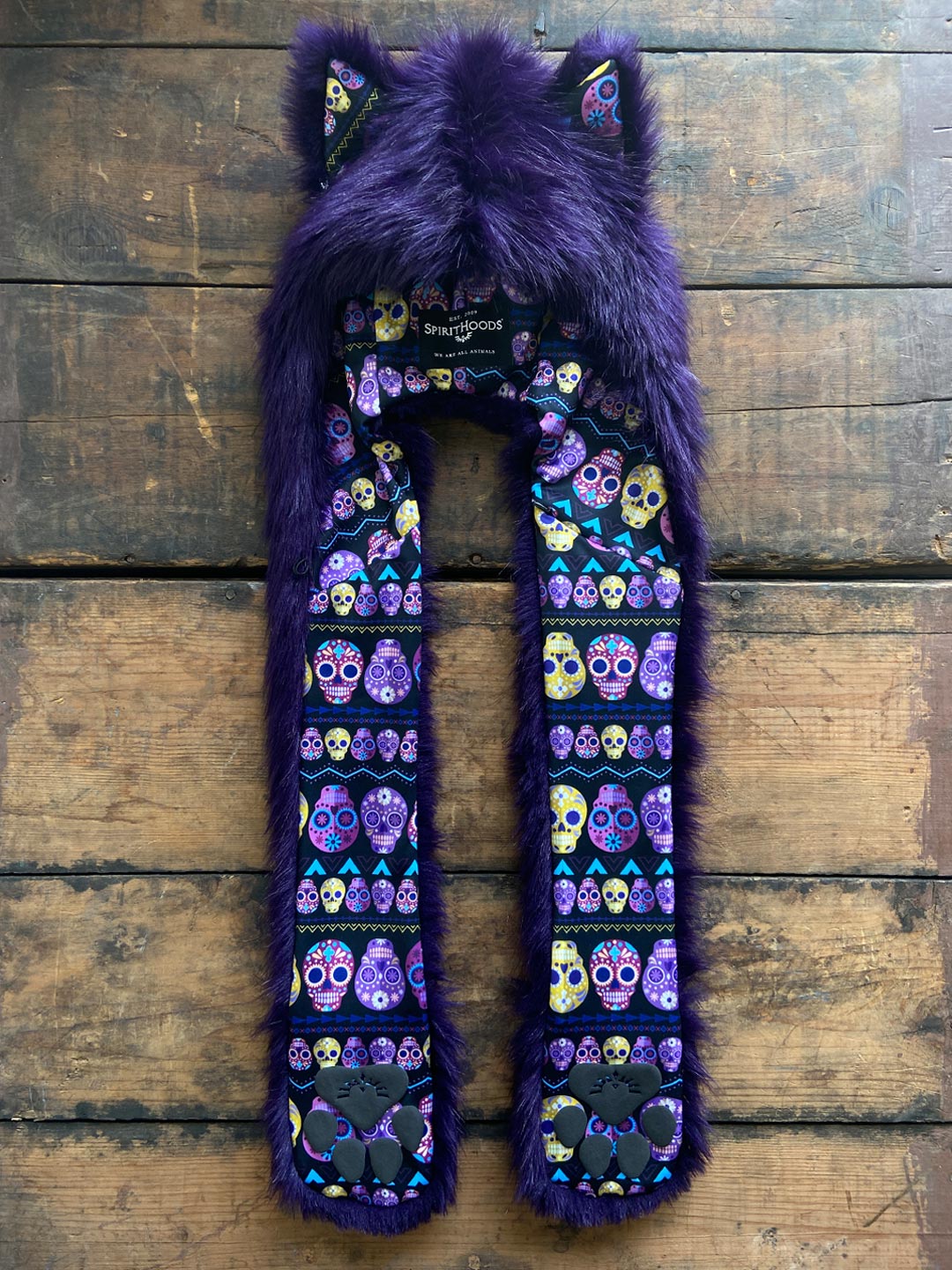 Collector Edition Sangria Wolf Faux Fur SpiritHood