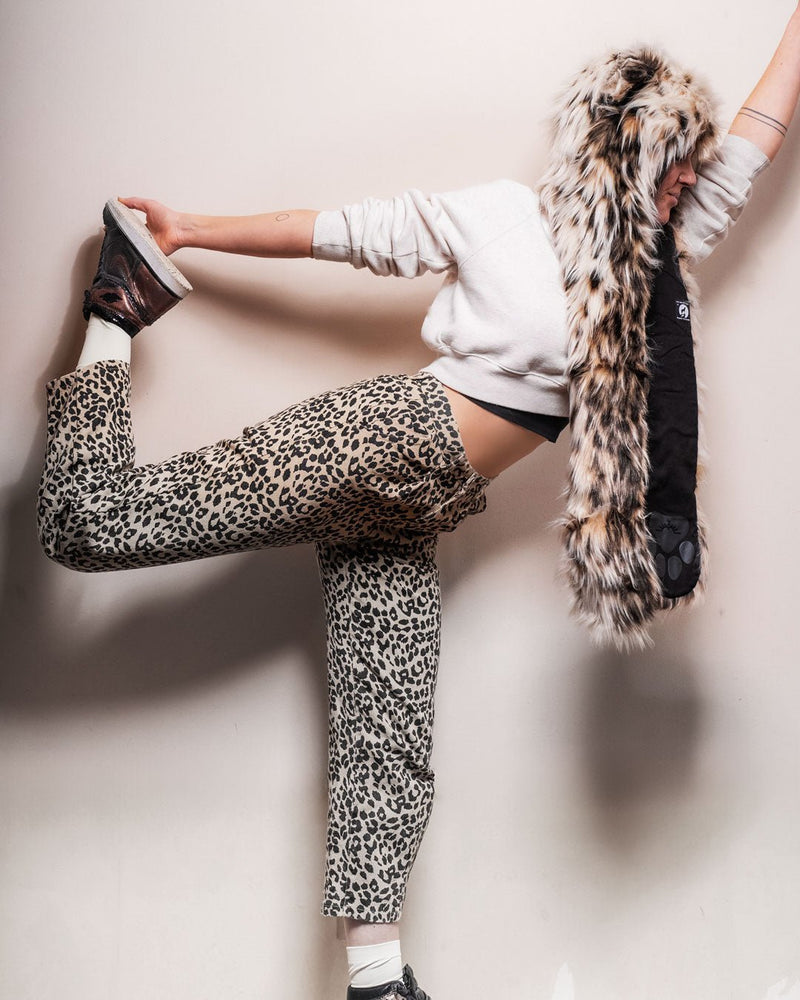 Cheetah Faux Fur Studded Belt