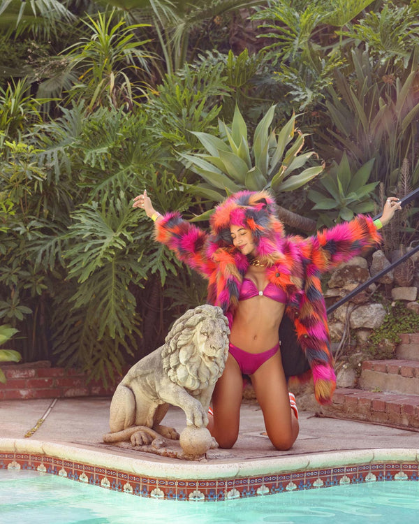 Classic Calico Leopard Faux Fur Coat - SpiritHoods