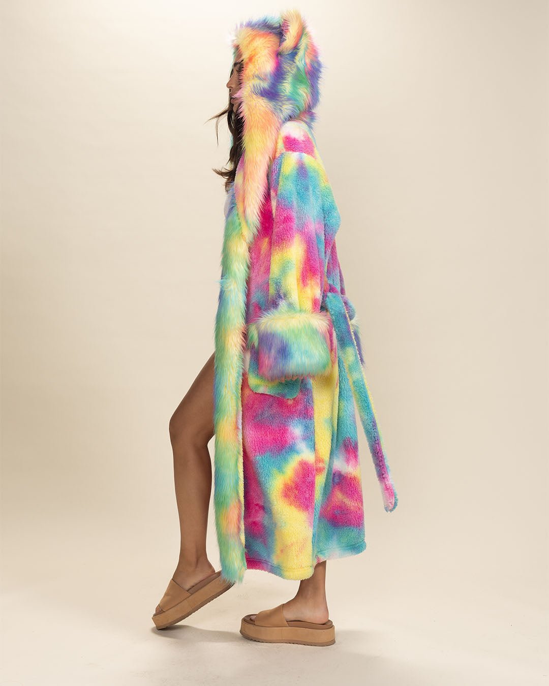 Colourful Robe Luxury Robe for Women, Luxury Bathrobe | Rainbow Bear - SpiritHoods