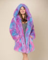 Hooded Women's Faux Fur Coat | Cotton Candy Bear | Made-To-Order