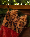 Faux Fur Christmas Stocking | Leopard Print