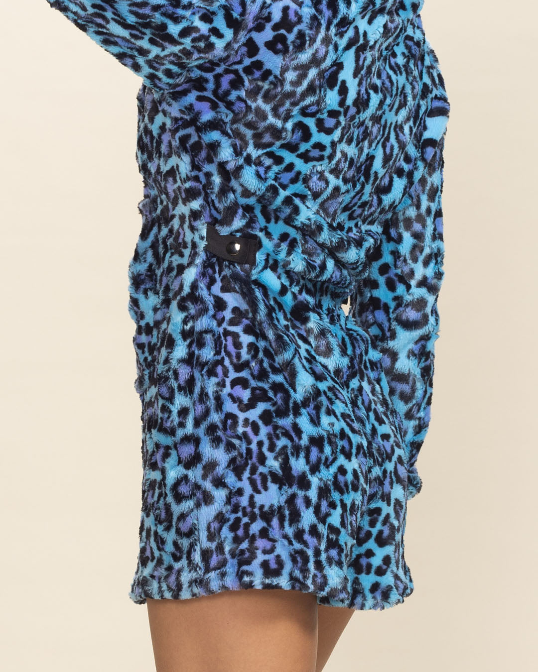 Electric Blue Lynx Classic Collector Edition Ultra Soft Faux Fur Romper | Women's