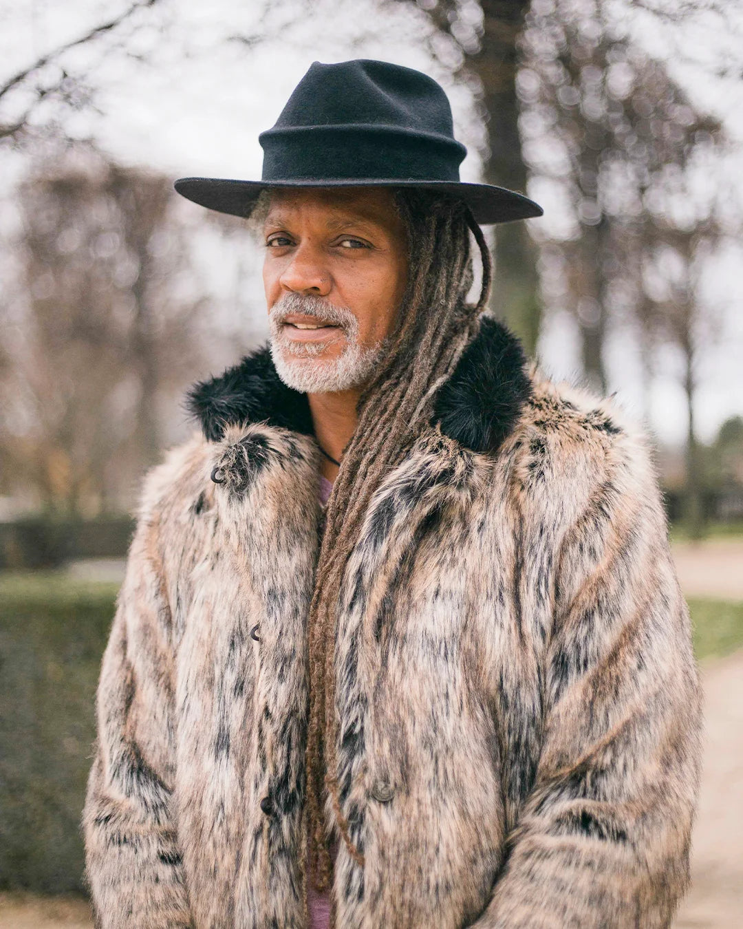 Men's Long Faux Fur Coat | Dire Wolf - SpiritHoods Men's Long Faux Fur Coat | Dire Wolf - SpiritHoods