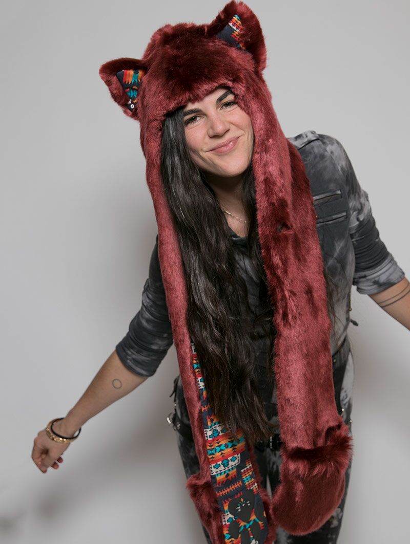 Limited Edition Fire Wolf Hooded Faux Fur