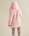 Hooded Women's Pink Faux Fur Coat | Flamingo Wolf | Made-To-Order