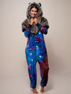 Grey Wolf Galaxy Onesie SpiritHood on Female