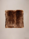 Faux Fur Pillow with Grizzly Design