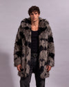 Hooded Men's Faux Fur Coat | Hyena *PRE-ORDER*
