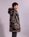 Hooded Men's Faux Fur Coat | Hyena *PRE-ORDER*