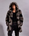 Hooded Men's Faux Fur Coat | Hyena *PRE-ORDER*