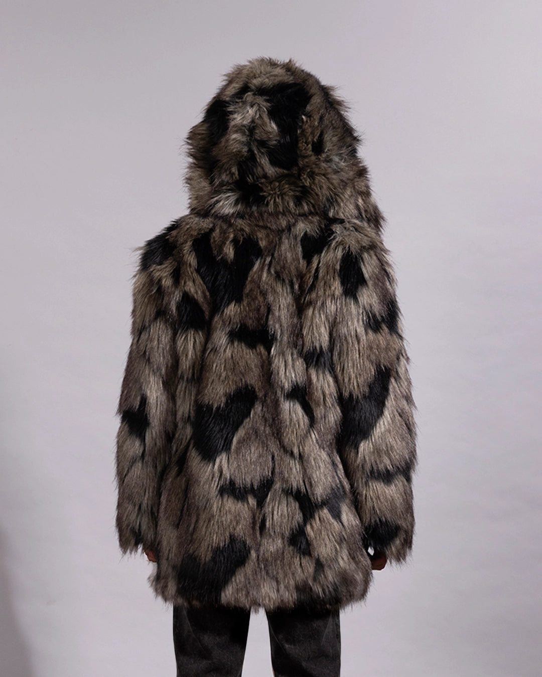 Hooded Men's Faux Fur Coat | Hyena *PRE-ORDER*