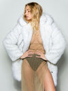 Husky Faux Fur Coat on Female Model