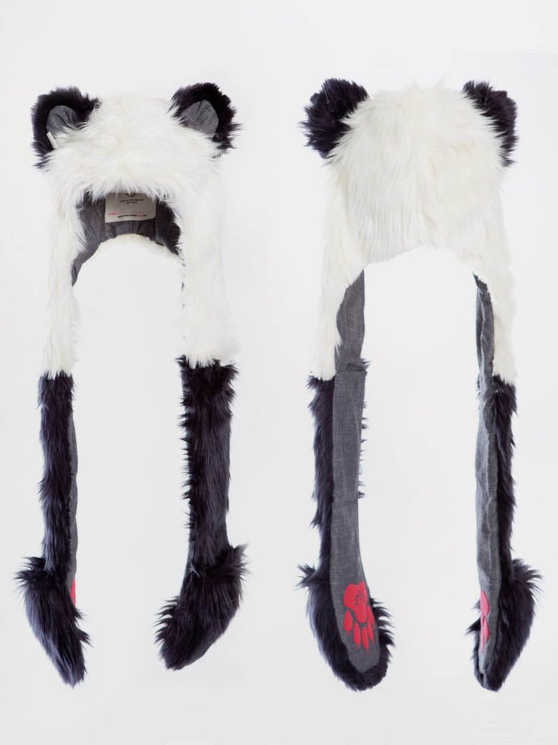 Kids Panda Faux Fur SpiritHood 