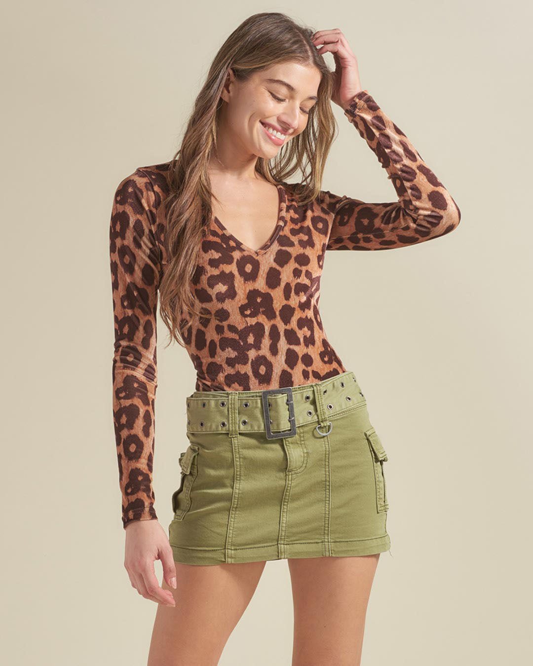 Jaguar Long Sleeve Velvet Bodysuit | Women's