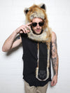 Grey Wolf + Red Fox Bundle Faux Fur with Hood