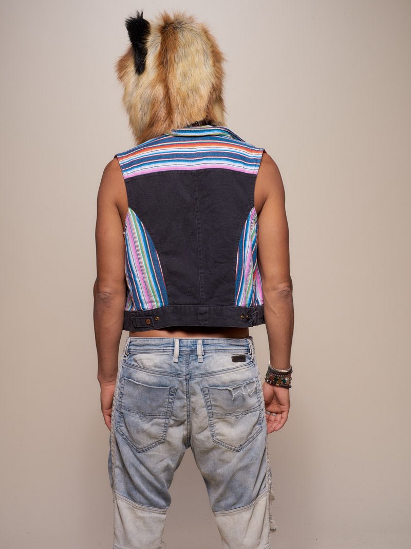 Man wearing Red Fox 2.0 Faux Fur SpiritHood, back view