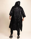 Men's Sequin Kimono | Black Snakeskin