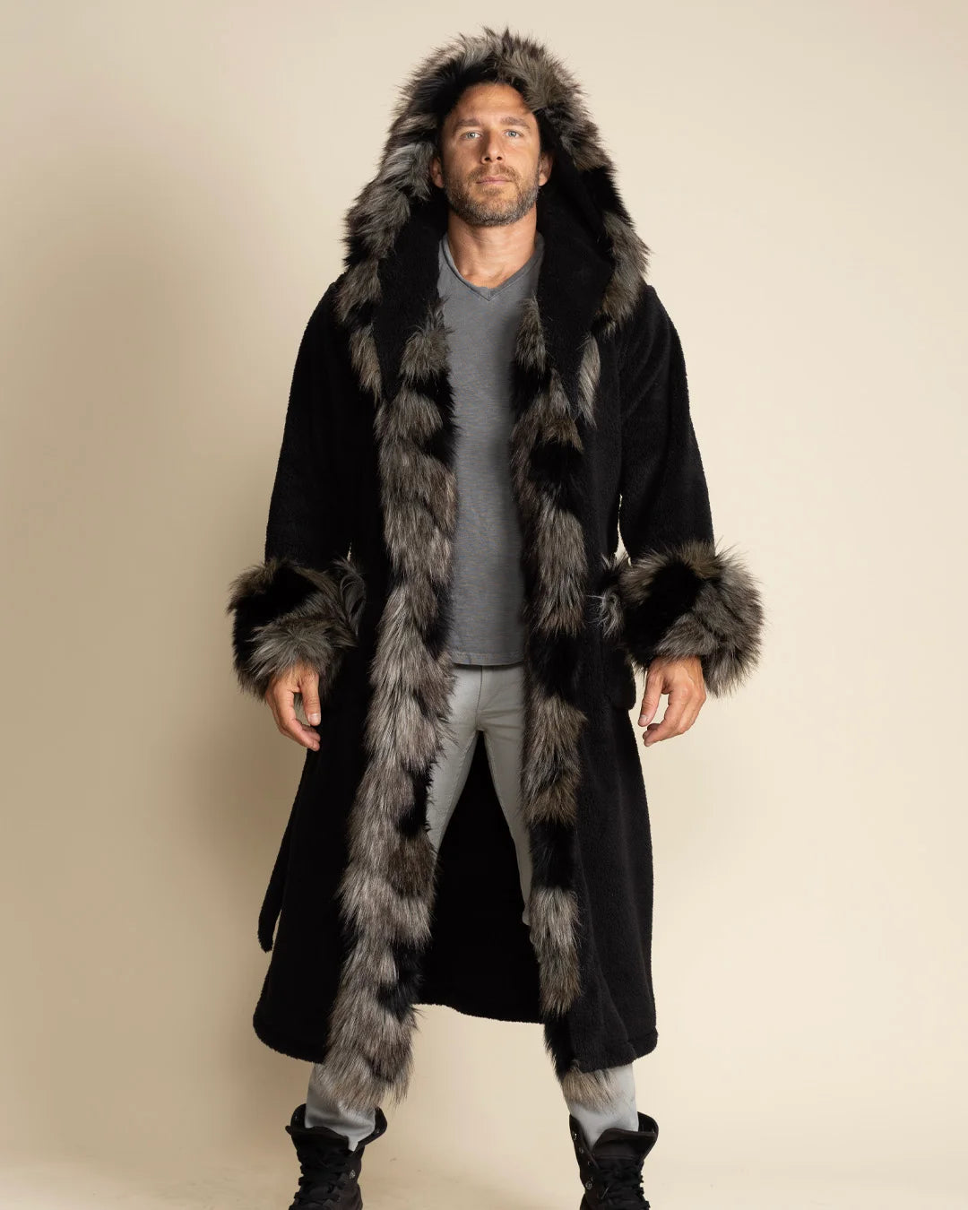 Hooded Men's Luxury Robe | Hyena